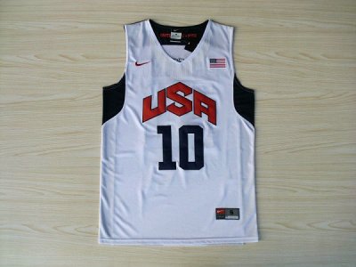 Nike 10 Kobe Bryant 2012 Team USA Olympics Jersey White